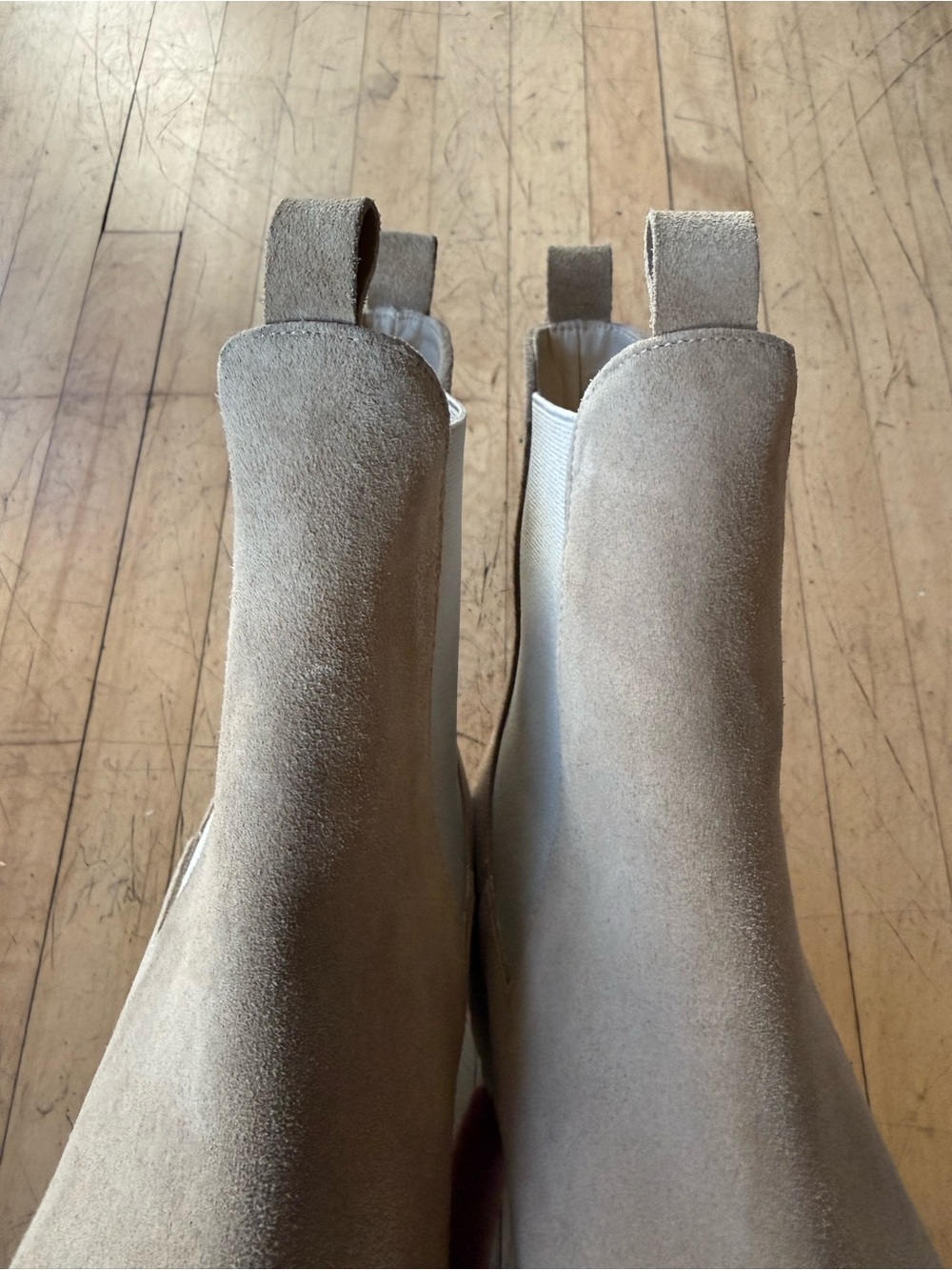 FREDA SALVADOR Brooke Rain Resistant Mink Suede Boot Lug Sole Pull On Ankle US 7 - Picture 6 of 10